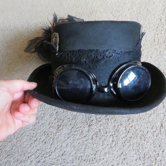 Steampunk Hat & Glasses Costume - Picture 3 of 4